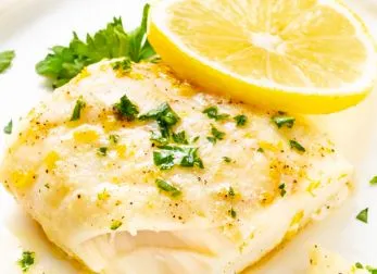 Baked cod with lemon garlic